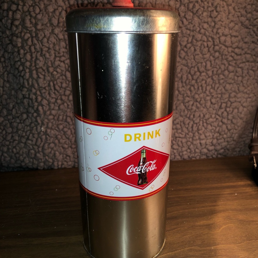 Vintage Coca Cola straw dispenser